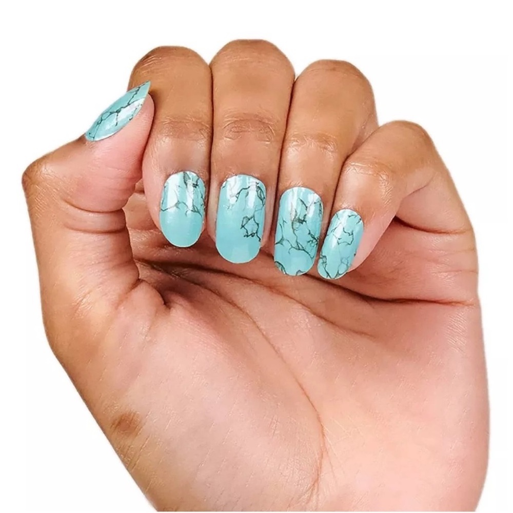 *Retired* Color Street: Mojave Turquoise | Southwestern Blue Stone Marble Frost - Picture 13 of 16